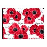love poppies Double Sided Fleece Blanket (Small)