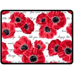 love poppies Double Sided Fleece Blanket (Large)