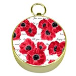 love poppies Gold Compass