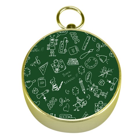 back to school doodles Gold Compass from ArtsNow.com Front