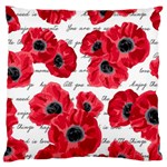 love poppies Large Flano Cushion Case (One Side)