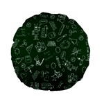 back to school doodles Standard 15  Premium Flano Round Cushion 