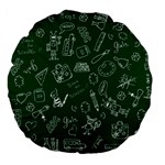 back to school doodles Large 18  Premium Flano Round Cushion 