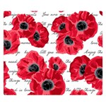 love poppies Double Sided Flano Blanket (Small)