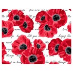 love poppies Double Sided Flano Blanket (Medium)