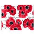 love poppies Double Sided Flano Blanket (Large)