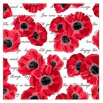 love poppies Large Satin Scarf (Square)