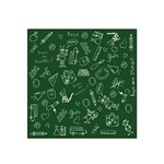 back to school doodles Satin Bandana Scarf