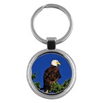 BLUESTSKIESINSEATTLEANDBEAUTIFULEAGLE Key Chain (Round)