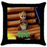 Baby Groot Throw Pillow Case Throw Pillow Case (Black)