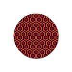 halloween hotel carpet Rubber Round Coaster (4 pack)