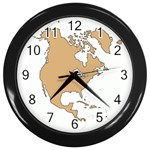 North-America-large Wall Clock (Black)