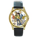 6cb0e751e37a2f82d9cc12d083f559c9 Round Gold Metal Watch