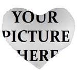 Personalize Large 19  Premium Heart Shape Cushion