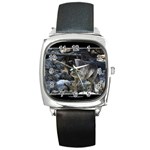 Vision Quest Grey Wolf Square Metal Watch