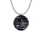 Vision Quest Grey Wolf 1  Button Necklace