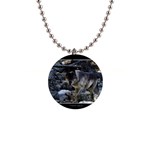 Vision Quest Grey Wolf 1  Button Necklace