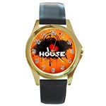 HOUSE (37) Round Gold Metal Watch