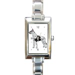 great dane Rectangular Italian Charm Watch