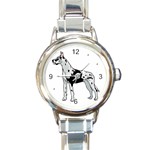 great dane Round Italian Charm Watch