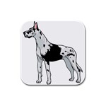 great dane Rubber Square Coaster (4 pack)