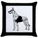 great dane Throw Pillow Case (Black)