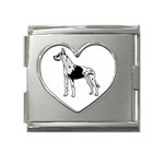 great dane Mega Link Heart Italian Charm (18mm)