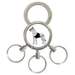 great dane 3-Ring Key Chain