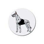 great dane Rubber Round Coaster (4 pack)