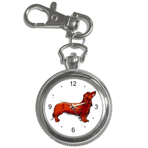 long haired daschund Key Chain Watch from ArtsNow.com Front