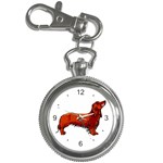 long haired daschund Key Chain Watch