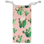 Pink Cactus flower Jewelry Bag