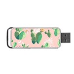Pink Cactus flower Portable USB Flash (Two Sides)