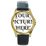 Personalize Round Gold Metal Watch