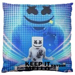 Marshmello Man Head Marsh Walk Emote Dancer Custom Made 20  x 20  Cushion Case Large Cushion Case (Two Sides)