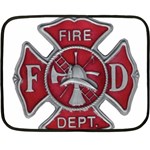 Red Fire Department Cross Fleece Blanket (Mini)
