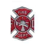 Red Fire Department Cross Memory Card Reader (Rectangular)