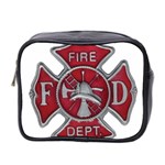 Red Fire Department Cross Mini Toiletries Bag (Two Sides)