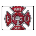 Red Fire Department Cross Double Sided Fleece Blanket (Small)