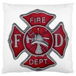 Red Fire Department Cross Standard Flano Cushion Case (Two Sides)