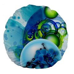 Design Art (design 25) Large 18  Premium Flano Round Cushion  from ArtsNow.com Back