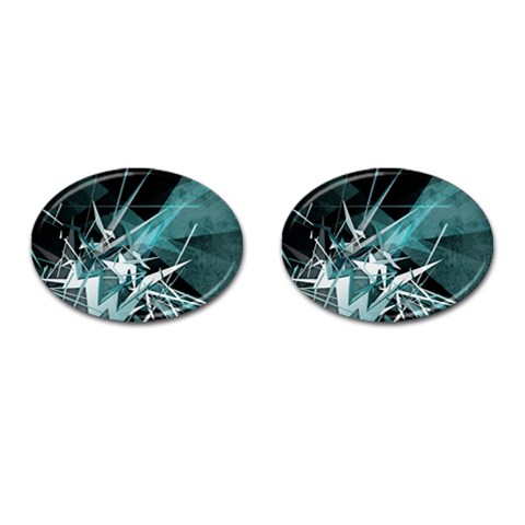 Design Art (design 23) Cufflinks (Oval) from ArtsNow.com Front(Pair)