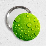 Green Water Drops 2.25  Handbag Mirror