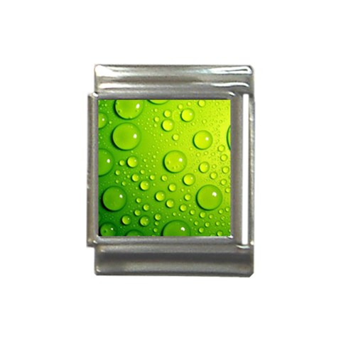 Green Water Drops Italian Charm (13mm) from ArtsNow.com Front