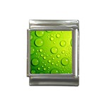Green Water Drops Italian Charm (13mm)