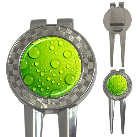 Green Water Drops 3 Front