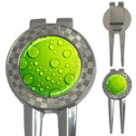 Green Water Drops 3-in-1 Golf Divot
