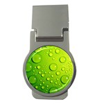 Green Water Drops Money Clip (Round)