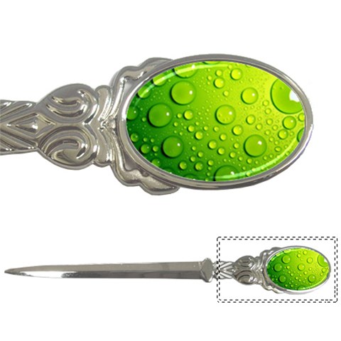 Green Water Drops Letter Opener from ArtsNow.com Front