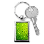 Green Water Drops Key Chain (Rectangle)